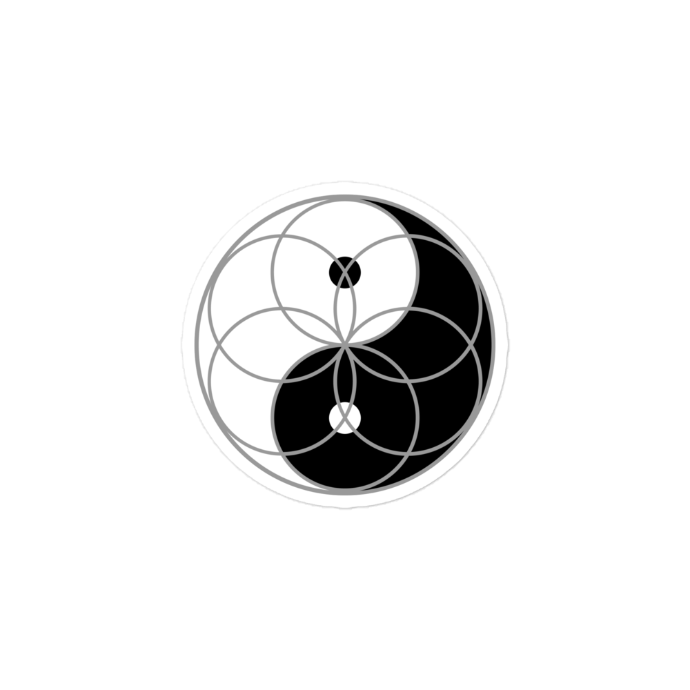 Yin Yang Seed of Life Sticker