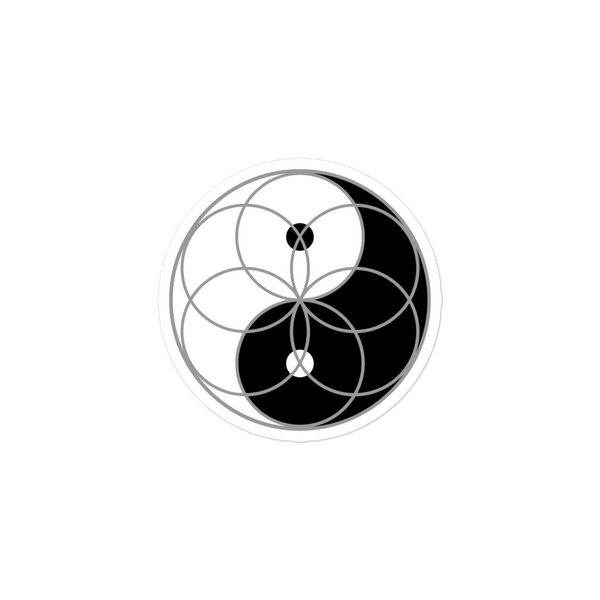 Yin Yang Seed of Life Sticker
