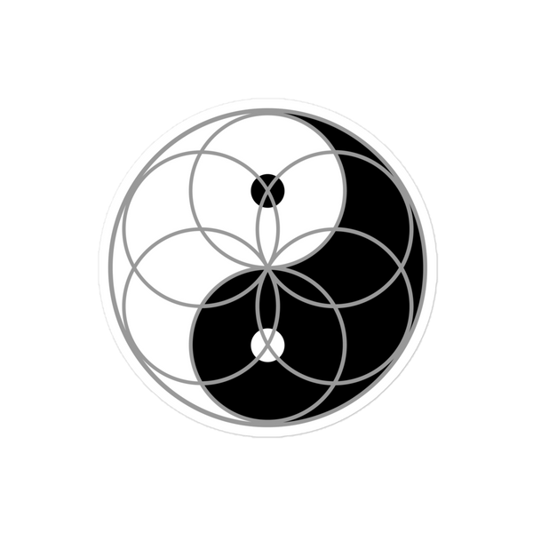 Yin Yang Seed of Life Sticker
