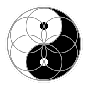 Yin Yang Seed of Life Sticker