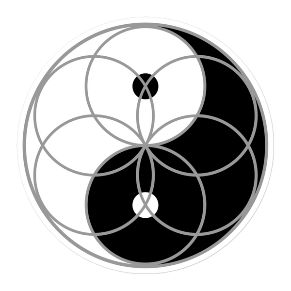 Yin Yang Seed of Life Sticker