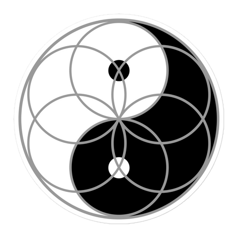 Yin Yang Seed of Life Sticker
